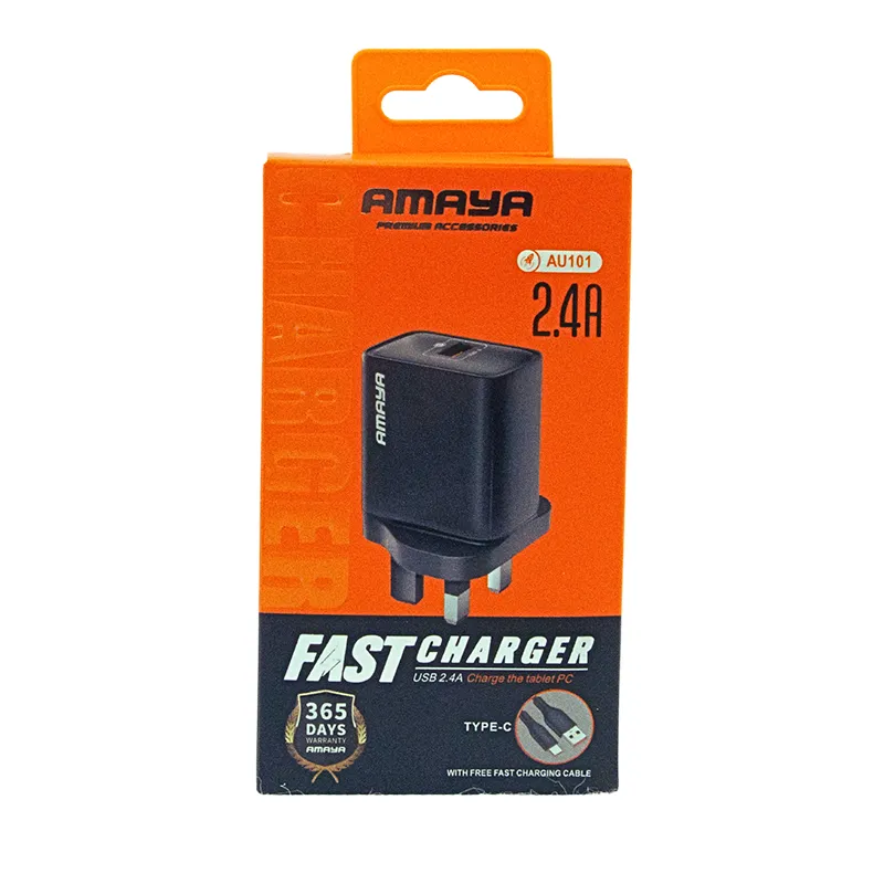 Amaya ACW-AU101-C29 GB Single USB 10W Charger with Type-C Cable
